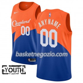 Canotte Bambino Cleveland Cavaliers Personalizzate 2018-19 Nike City Edition Blu Swingman